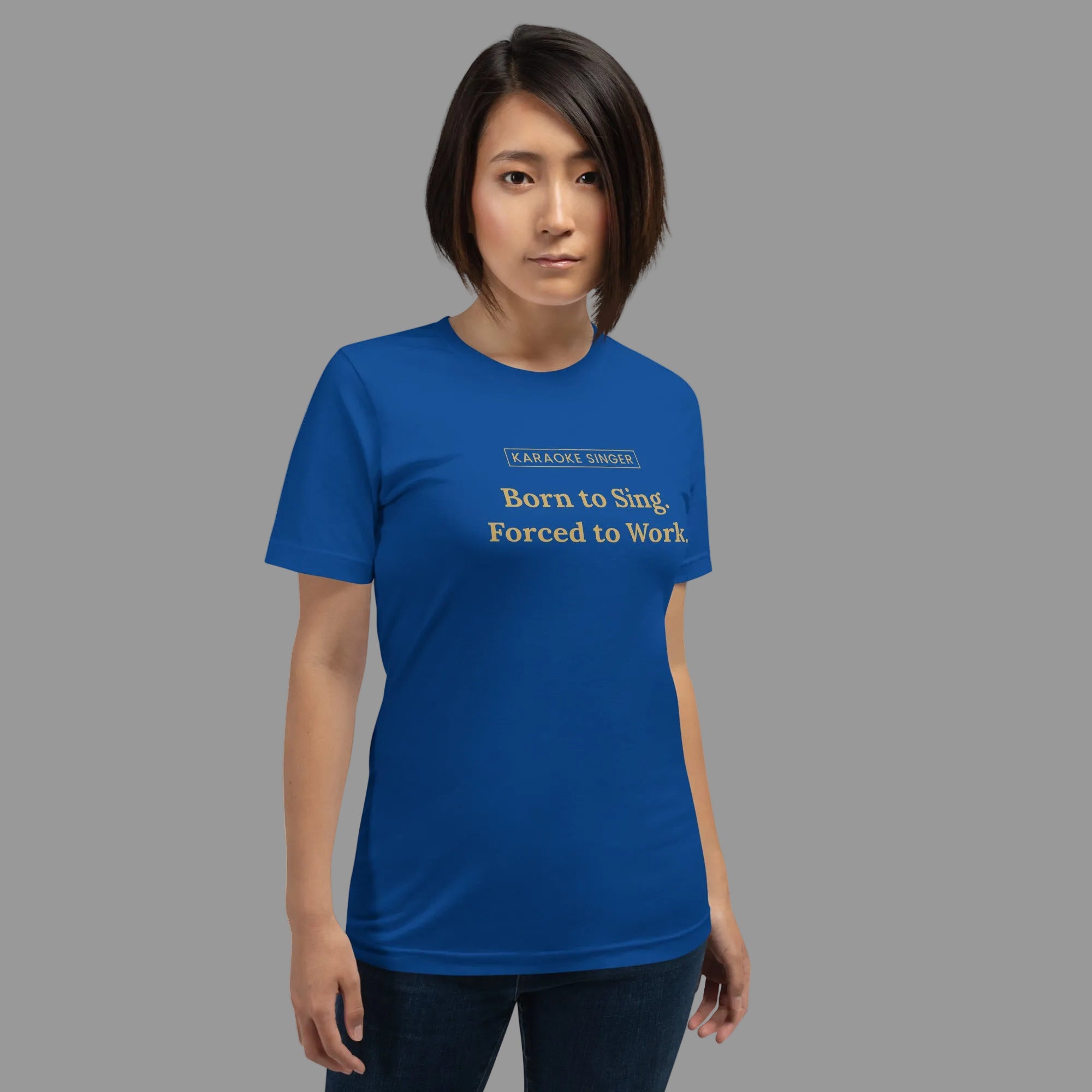 GlennSpeak karaoke singer tee True Royal blue